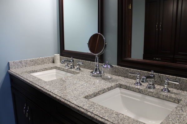 Bathroom Countertops All Stone Tops, Bathroom Granite Countertop With Undermount Sink