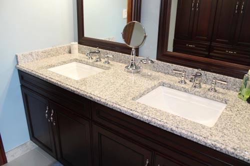 Bathroom Luna Pearl  - All Stone Bathroom Counter Tops