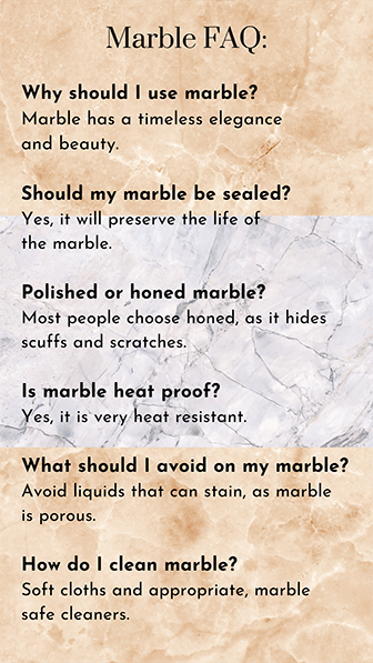 Marble FAQ's Infographic