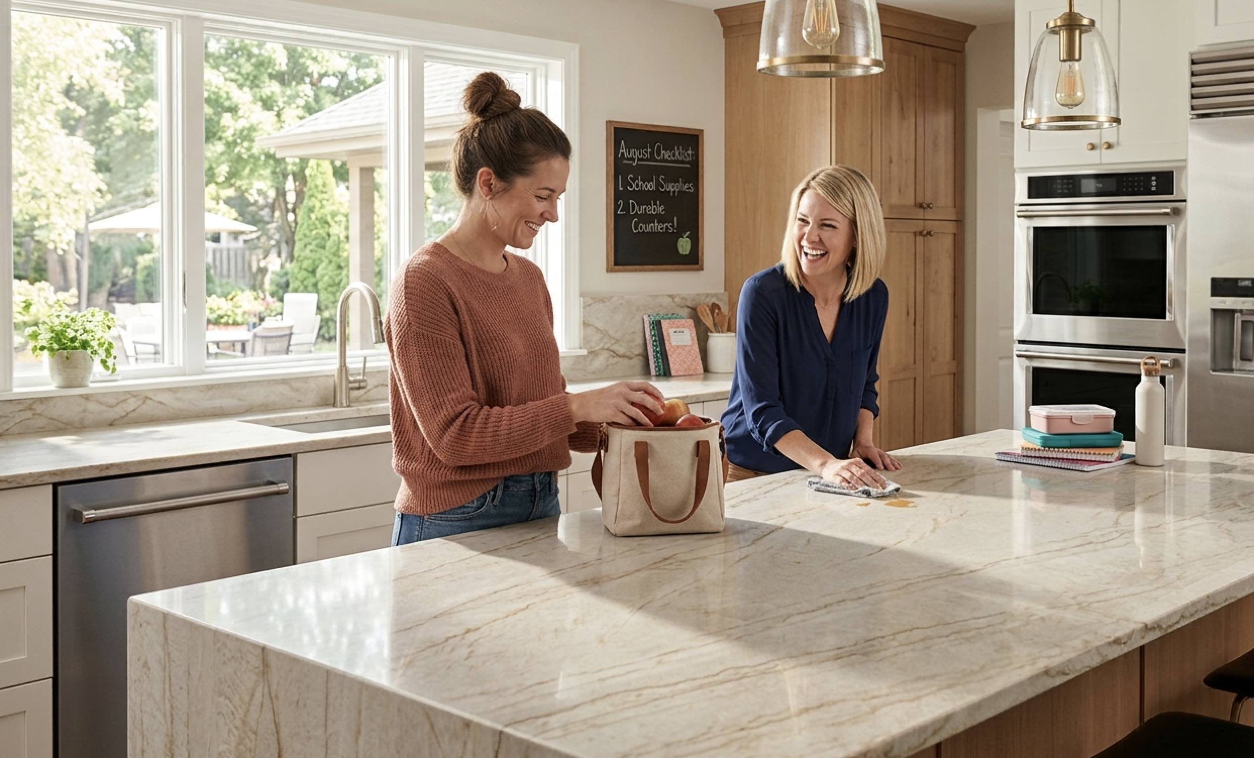 kitchen countertop in late summer