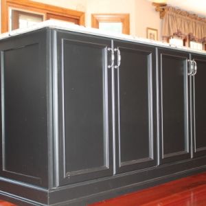 Black Cabinets Under Kitchen Island