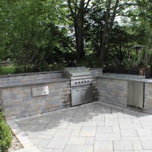Beautiful outdoor kitchen in a Wisconsin backyard