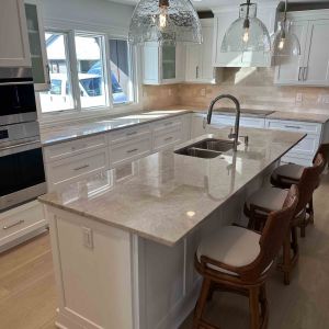 Taj Mahal Quartzite Countertop Installation in Mount Pleasant, WI