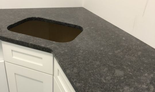 Steel Gray Corner Sink Prep